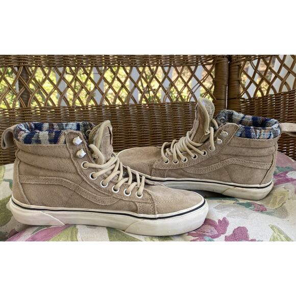 Vans Women's Tan High-Top Sneakers - Picture 5 of 8